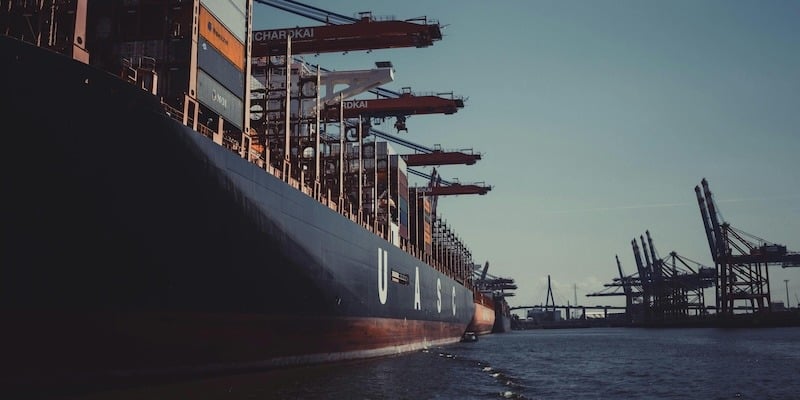 Freighter Ship at Port