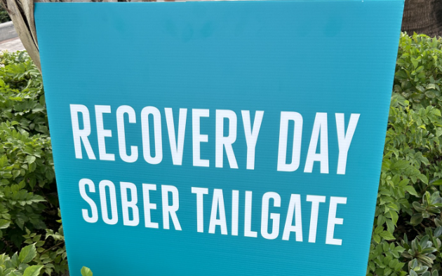 Traveling nonprofit hosts sober tailgate in Norman. Image courtesy Duke Rumely.